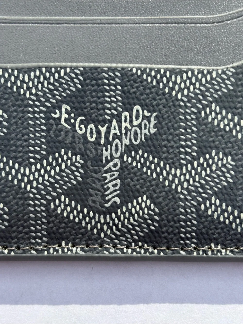 Goyard Gray and Black Goyardine Card Holder